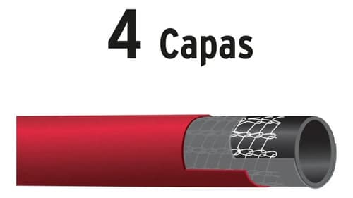 Manguera 20mts Truper 4 Capas 1/2 C/con.bronce Super Reforz.