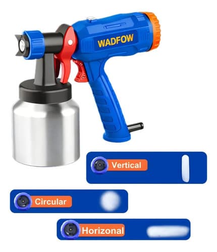 Pistola Para Pintar 500w Con Vaso De Aluminio 800ml Wadfow Azul