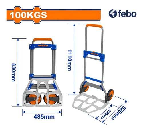 Carro De Carga Plegable Wadfow 100kg Wwb9a10