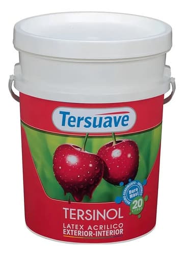 Pintura Tersuave Línea Tersinol 20l Látex Blanco Antihongo Mate Exterior Interior