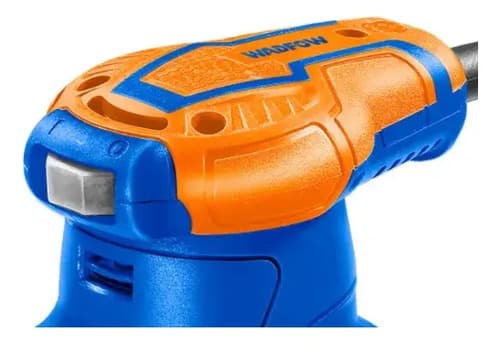 Lijadora Eléctrica Orbital Wadfow Wfa1503 Para Madera Y Superficies, Con 5 Lijas Azul Y Amarillo 50/60hz