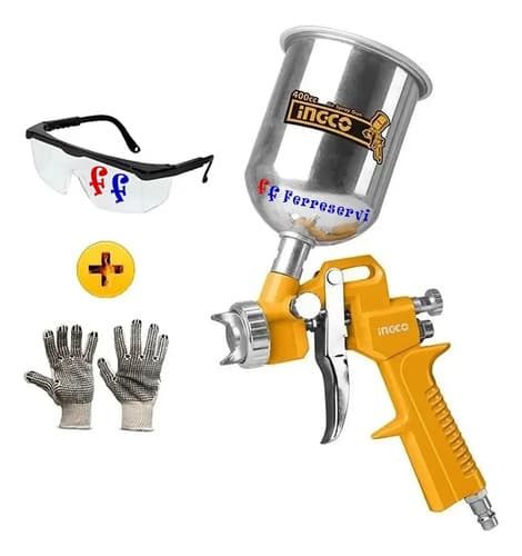 Ff Pistola Pintar 1,5mm 400c Auto Tunig Mueble Ingco Asg4041 Amarillo