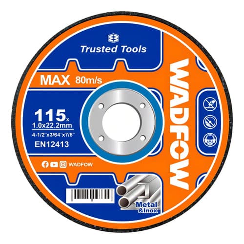 Lata X 50 Discos Corte Metal 4 1/2 X 1.0 Mm Wadfow Wac3l45 Color Azul
