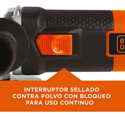 Miniamoladora Angular Black+decker G720n Color Naranja 820 w 220 v + Accesorios