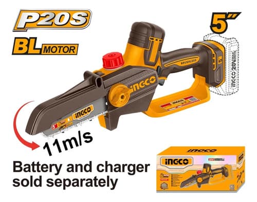 Motosierra 5  20v Sin Bateria Sin Carg Ingco Cgsli2056 Naranja Claro