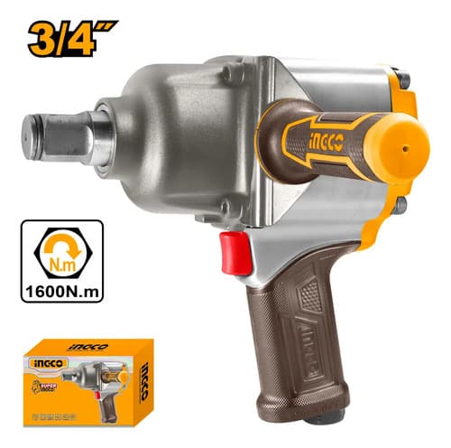 Llave De Impacto Neumatica 3/4 1600nm Ingco Aiw341302 Naranja Claro