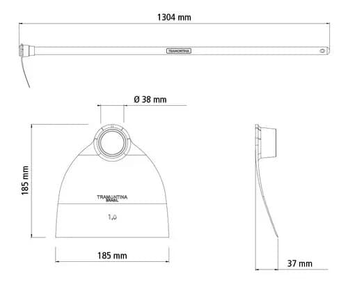 Azada Acero Carbono Tramontina Con Cabo 1,30m 18,5cm