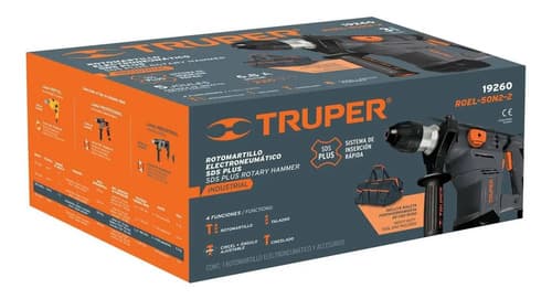 Rotomartillo Electroneumático Truper Roel-50n2-2 Gris Frecuencia De 50hz/60hz Con 1.5kw De Potencia 50 Hz/60 Hz