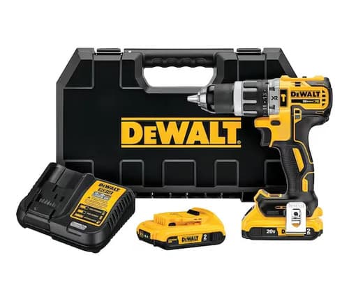 Taladro Percutor Atornillador Inalámbrico De 13mm Dewalt Dcd796d2 + 2 Baterías De 2ah + Accesorio Con Maletín De Transporte Amarillo