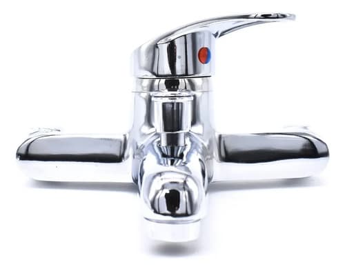 Mezcladora De Baño Italomix Lh-825 Monocomando De Pared Plateada Plateado Brillante
