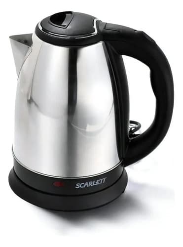 Jarra Eléctrica Scarlett Sc-20a 2l Acero Inoxidable Plateada Y Negra Plateado/negro