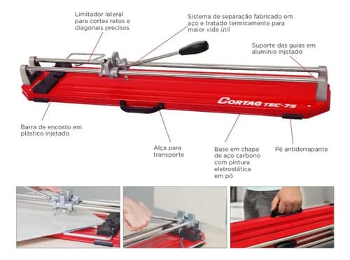 Cortadora Ceramica 75 Cm Cortag Tec-75 Profesional