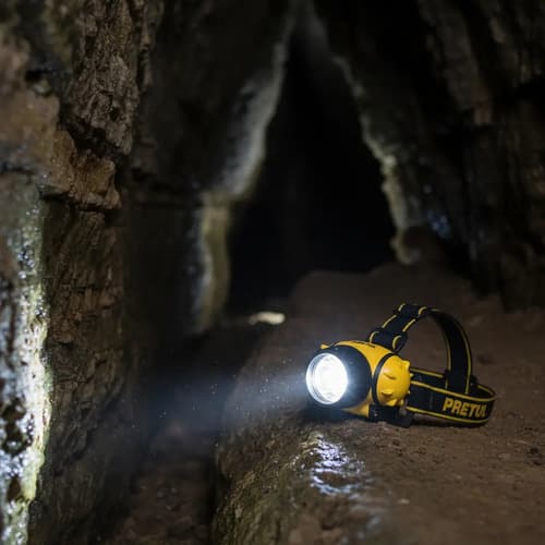 Linterna De Cabeza, 28 Lúmenes, 7 Led, 3 Pilas Aaa, Pretul Blanco
