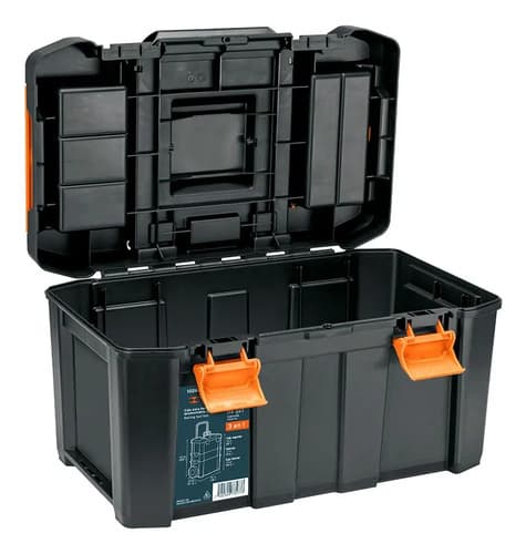 Caja Para Herramientas Truper Chp-1925r 3 En 1 Con Ruedas. Gris Oscuro