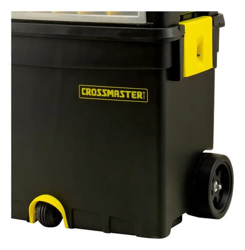Caja De Herramientas Con Ruedas Y Organizador Bta Tools Plástico Reforzada Negro