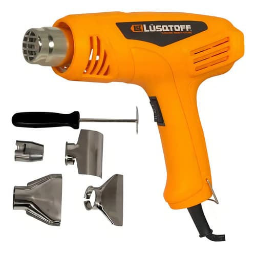Pistola De Calor 1600w Lusqtoff Pcl1600-7 + Accesorios Color Naranja