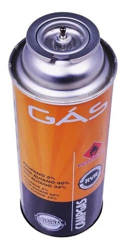 Pack De 15 Latas De Gas Recarga Campgas Ntk De 227g Para Estufa Naranja Claro