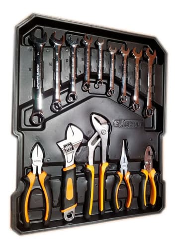 Valija Caja Herramientas Accesorios Lusqtoff Reforzado Plateado