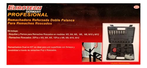 Remachadora Rosca Tuerca M3 A M12 + Remaches | Eurotech 7
