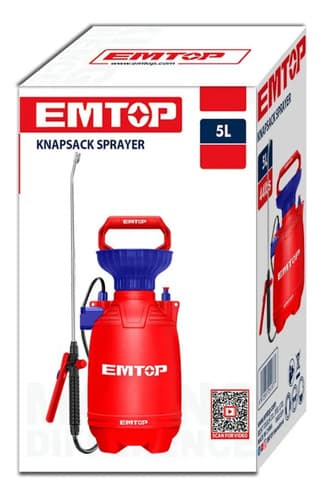 Pulverizador Rociador Emtop Espp30502 5 Litros 2,5 Bar Rojo