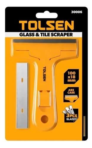 Rasqueta Raspador Para Vidrio Tolsen + 3 Hojas 30006