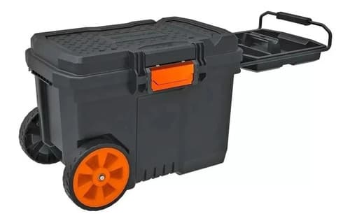 Caja De Herramientas Truper Chp-23r De Plástico Con Ruedas 39cm X 58cm X 43cm Negra Negro