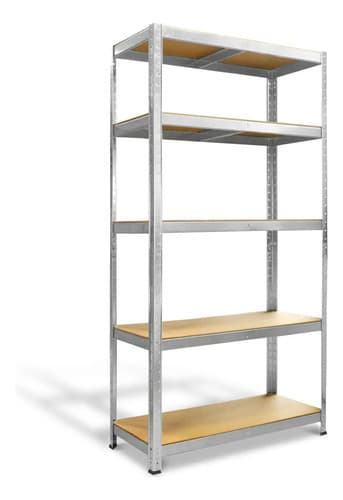Estantería Metálica Estantes En Mdf - Para 120kg 180x90x40cm Color Metal Y Madera