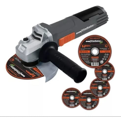 Amoladora Gladiator 800w, 115mm Gris Oscuro 220v