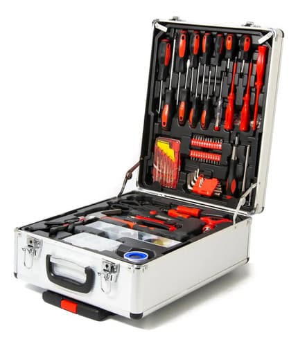 Carro Mesa Porta Herramientas Gabinete Con 130 Accesorios Negro
