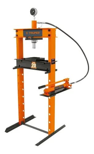 Prensa Hidraulica Manometro 20 Ton Truper 17685 Color Naranja Oscuro