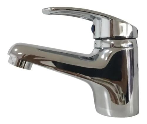 Grifería Canilla Monocomando Lavatorio Baño Recta Plateado