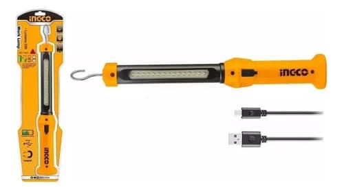 Linterna Lampara Magnética Recargable Ingco Hwli35261 *ub* Color De La Luz Blanco