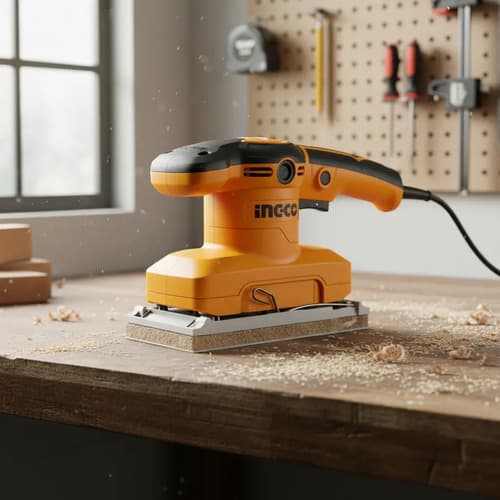 Lijadora Orbital 1/2 Lija 180mm X 90mm 320w Madera Pared Naranja 60 Hz