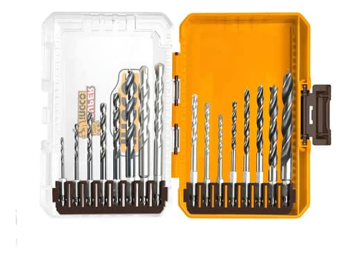 Set De 16 Mechas Para Metal, Mampostería Y Madera Ingco
