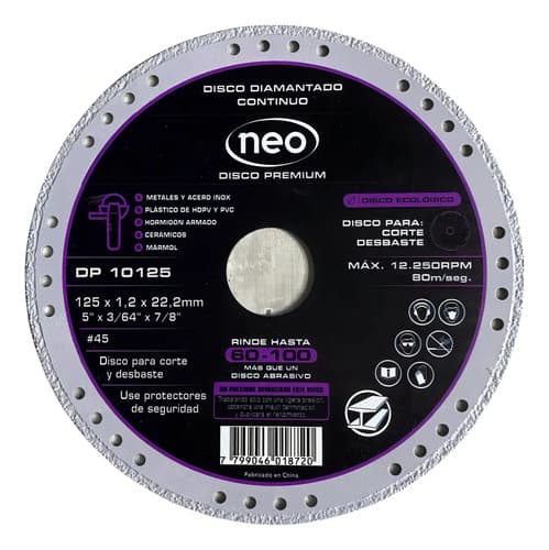Disco Diamantado Premium 125mm Neo Negro