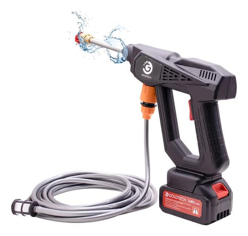 Hidro Lavadora Portatil Potente Alta Presion C Accesorios Color Negro Frecuencia 50 60 Goldtech
