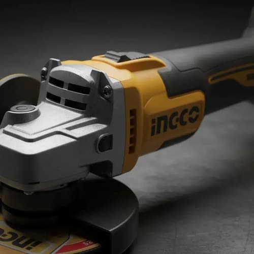 Amoladora Angular Inalambrica Ingco 115mm Bateria + 5 Discos + Cargador Cagli261521 Naranja