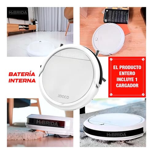 Aspiradora Robotica Ingco Vcrr30201 Blanco