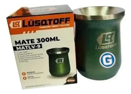Mate Acero Inoxidable Térmico 300 Ml Lusqtoff Color Verde Personalizado