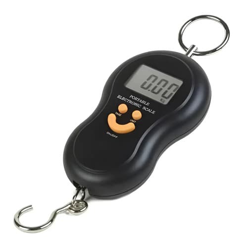Balanza Digital Portátil De Mano Hasta 50 Kg. Valija Pesca Color Amarillo