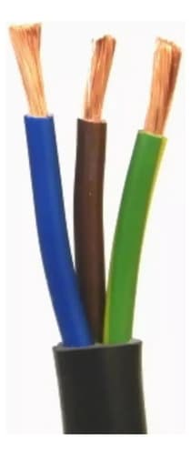 Rollo Cable Bajo Goma 3x2 Mm Negro - Tramo X 30 Metros