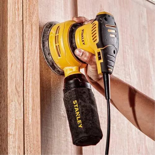 Lijadora Roto Orbital Stanley Ss30 300w 5 125mm Color Amarillo Frecuencia 50 Hz