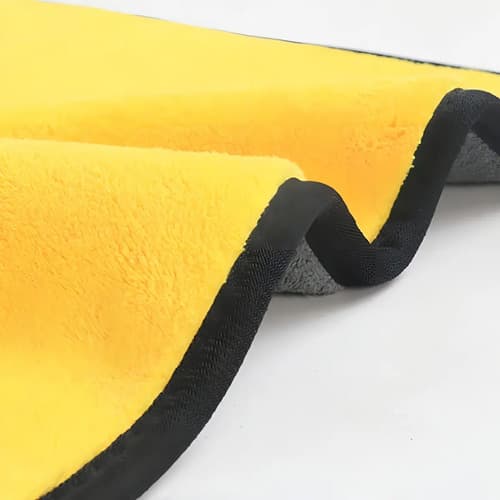 Paño Toalla Microfibra Gruesa Lavado Secado Auto 60x30cm Csp Color Gris / Amarillo