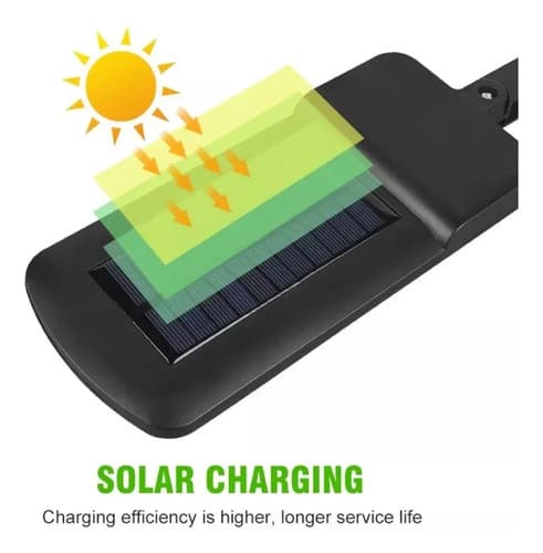 3 Lamparas Luz Foco Solar 240 Led Exterior Con Sensor Negro