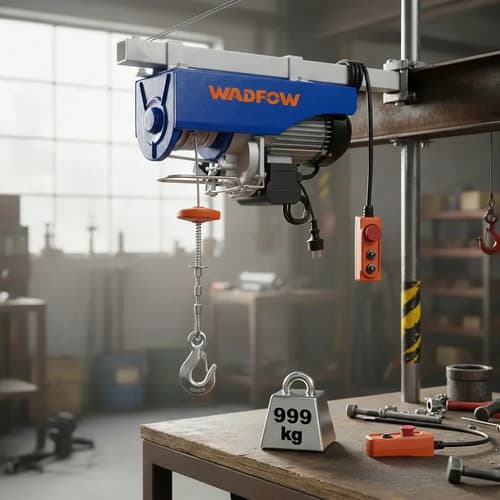 Aparejo Electrico 1000kg 500kg 18mt 1600w Wadfow Weth1a02 Azul