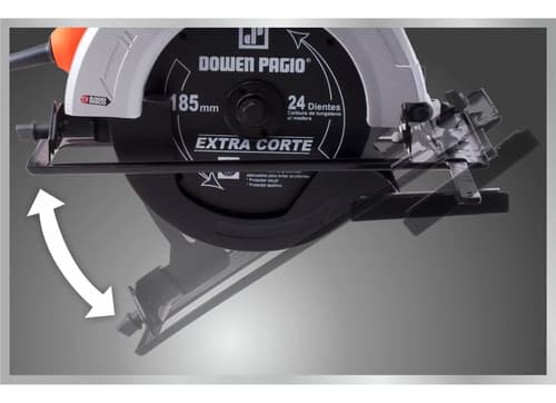 Sierra Circular 1500 W Guia Laser - Dowen Pagio Color Naranja Frecuencia 50-60hz 50 Hz