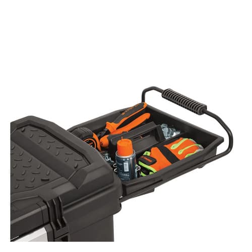 Caja De Herramientas Truper Chp-23r De Plástico Con Ruedas 39cm X 58cm X 43cm Negra Negro
