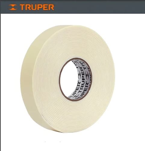 Cinta Doble Faz Truper 19mm X 5m - Ferrejido Color Blanco