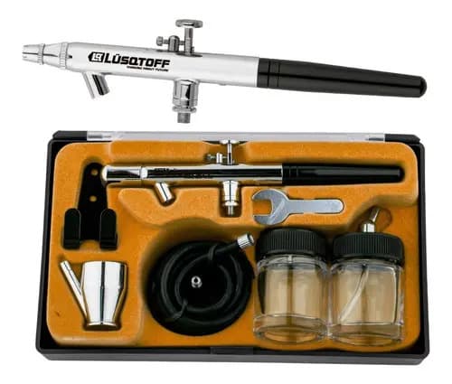 Aerógrafo Prefesional Kit Neumático 0.35mm Lusqtoff
