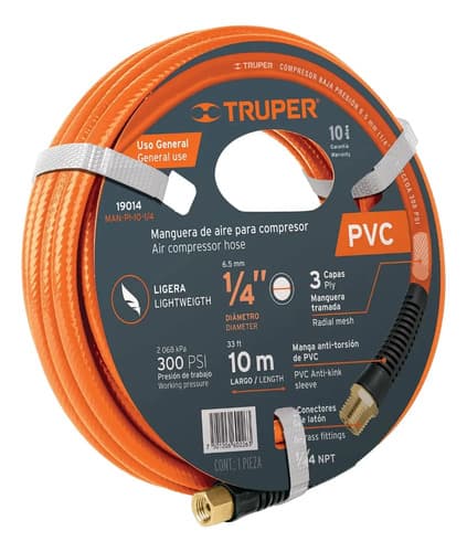 Manguera De Pvc, Baja Presión, 5 M, 3/8 PuLG Truper 10892 Color Naranja